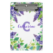 Mini Porte-bloc Lilacs violets sophistiqués avec Feuilles verts (Devant)