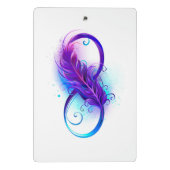 Mini Porte-bloc L'infini avec plume violette (Dos)