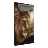 Mini Porte-bloc Lion contre le ciel orageux (Incliné)