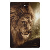 Mini Porte-bloc Lion contre le ciel orageux (Dos)