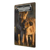 Mini Porte-bloc Lion CUB et mère (Angle2)