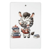 Mini Porte-bloc Livres de lecture Zèbre. (Dos)