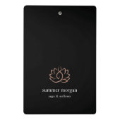 Mini Porte-bloc Logo Black & Rose Gold Lotus (Dos)