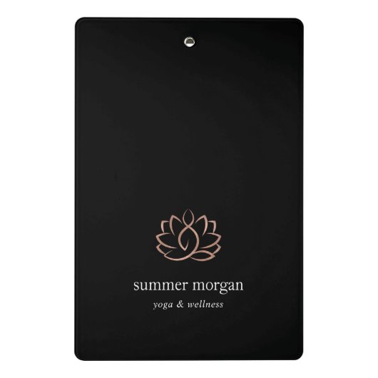 Mini Porte-bloc Logo Black & Rose Gold Lotus (Dos)