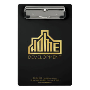 Mini Porte-bloc Logo de développement immobilier moderne de la mai