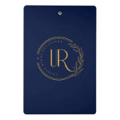 Mini Porte-bloc Logo d'entreprise Marine bleu moderne (Dos)