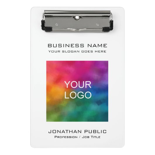 Mini Porte-bloc Logo d'entreprise personnalisé Ajouter un texte (Devant)