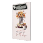 Mini Porte-bloc Lost - Livres, café et pluie Rustic (Angle2)