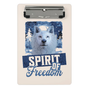 Mini Porte-bloc Loup Arctique Esprit de liberté Création faunique