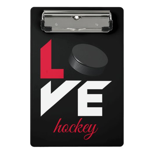 Mini Porte-bloc Love hockey (Devant)