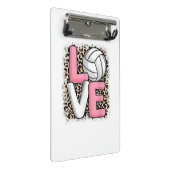 Mini Porte-bloc Love Volleyball Empreinte de léopard Filles Volley (Incliné)