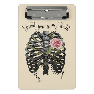 Mini Porte-bloc Loved You to Dead - Cage de côtes gothiques