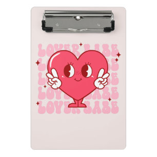 Mini Porte-bloc Lover Babe Coeur souriant mignon et texte répété