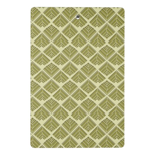 Mini Porte-bloc Lumière Motif carré feuille or Lime (Dos)