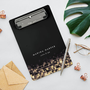 Mini Porte-bloc Lumières dorées personnalisées