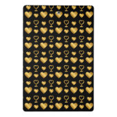 Mini Porte-bloc Luxury  Black Gold Foil Hearts  (Dos)