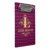 Mini Porte-bloc Luxury Crocodile Leather Monogram Gold Initial (Incliné)