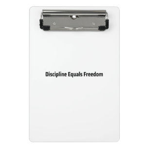 Mini Porte-bloc Machine à écrire minimaliste Discipline égale Libe