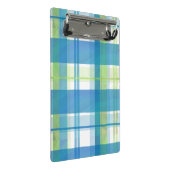 Mini Porte-bloc Madras Plaid Green et Blue (Incliné)