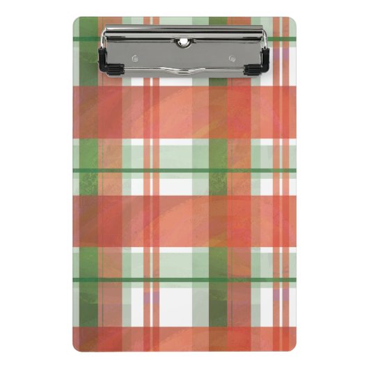 Mini Porte-bloc Madras Plaid Noël (Devant)