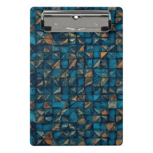 Mini Porte-bloc Magnifique motif patchwork de couleur sarcelle fon