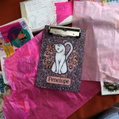 Mini Porte-bloc Maisies blanches de chats