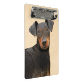 Mini Porte-bloc Manchester Terrier Peinture Art animal original (Incliné)