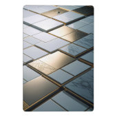 Mini Porte-bloc Marbre Or Carreaux Luxe Géométrie (Dos)