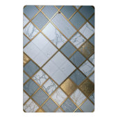 Mini Porte-bloc Marbre Or Grille Luxe Géométrie (Dos)