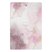 Mini Porte-bloc Marbre rose mauve veine d'or écriture scripturale (Dos)