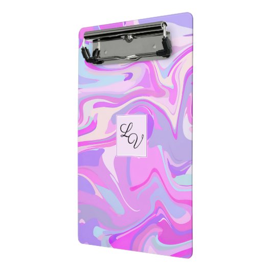 Mini Porte-bloc Marbré rose violet Turquoise (Angle2)