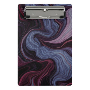 Mini Porte-bloc Marbre Tourbillon d'Améthyste de Minuit Violet Ble