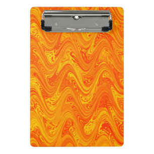 Mini Porte-bloc Marbrure Orange Jaune Rouge Motif