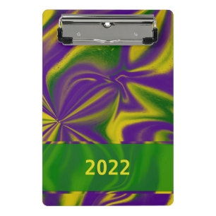 Mini Porte-bloc Mardi Gras Swirls