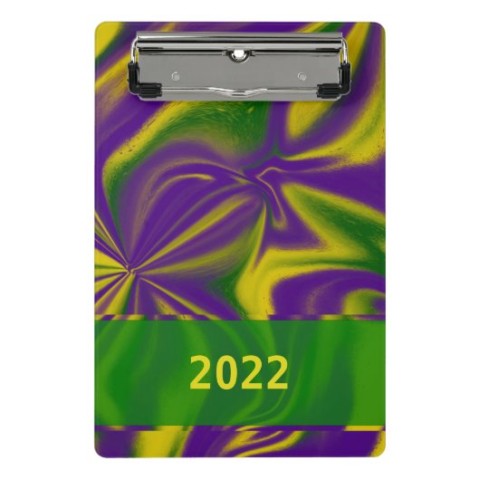 Mini Porte-bloc Mardi Gras Swirls (Devant)