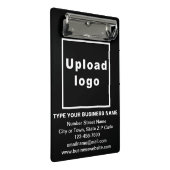 Mini Porte-bloc Marque d'affaires sur Mini Porte - bloc noir (Incliné)