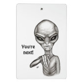 Mini Porte-bloc Mauvais Alien, Tu es le prochain ! (Dos)