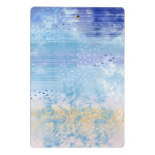 Mini Porte-bloc Média mixte Abstrait bleu turquoise jaune (Dos)