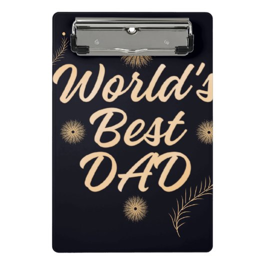 Mini Porte-bloc Meilleur Papa du Monde Typographie Simple Pères (Devant)