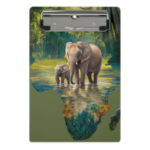 Mini Porte-bloc Mère et bébé : Elégance africaine