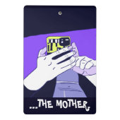 Mini Porte-bloc Mère Mains mobiles Violet Avocado Blanc (Dos)