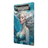 Mini Porte-bloc Mermaid cheveux en argent Turquoise Océan (Angle2)