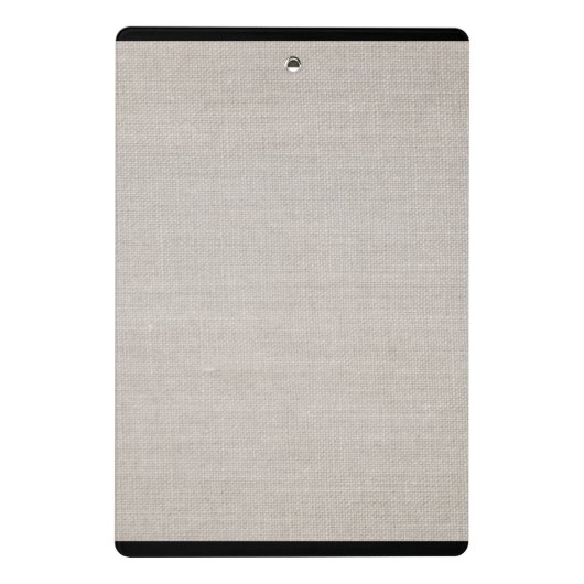 Mini Porte-bloc Mini Beige Faux Linge Look Monogramme Nom (Dos)