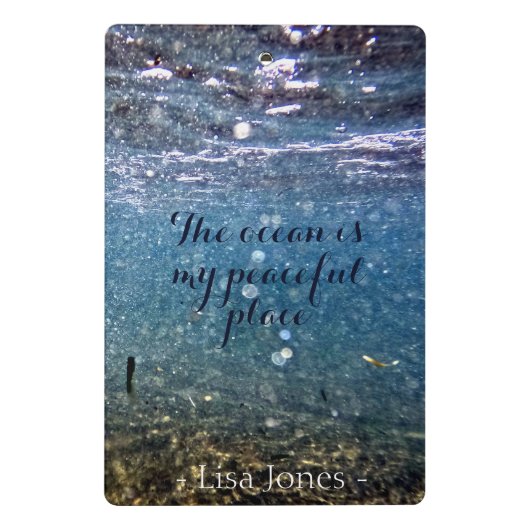 Mini Porte-bloc Mini-Clipboard Océan Personnalisé (Dos)