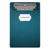 Mini Porte-bloc Mini porte - bloc en cuir bleu (Devant)