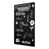 Mini Porte-bloc Mini porte - bloc noir et blanc nommé fait sur (Angle2)