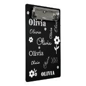 Mini Porte-bloc Mini porte - bloc noir et blanc nommé fait sur (Incliné)