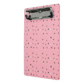 Mini Porte-bloc Minimal Cat Faces Pattern on Pink – Cute Pastel (Angle2)