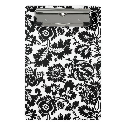 Mini Porte-bloc Modèle floral vénitien noir et blanc de William Mo (Devant)