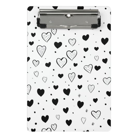 Mini Porte-bloc Modern Hearts Pattern (Devant)